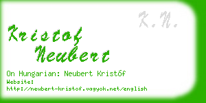 kristof neubert business card